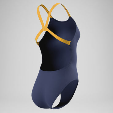 Women's Team EnduranceX Leaderback Swimsuit Navy/Yellow