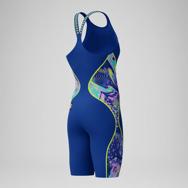 Women's Fastskin LZR Pure Intent 2.0 Closedback Kneeskin Navy/Blue/Yellow