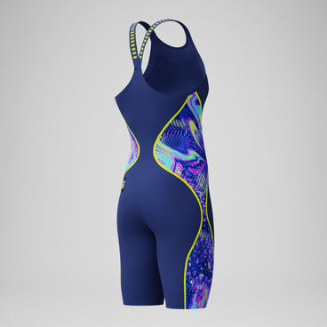 Women's Fastskin LZR Pure Intent 2.0 Closedback Kneeskin Navy/Blue/Yellow