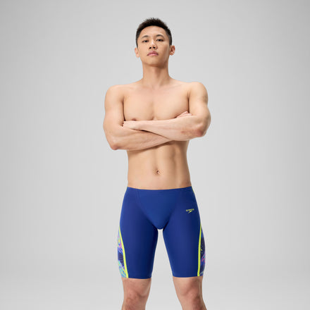 Men's Fastskin LZR Pure Intent 2.0 Printed Jammer Navy/Yellow