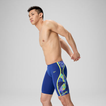 Men's Fastskin LZR Pure Intent 2.0 Printed Jammer Navy/Yellow
