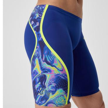 Men's Fastskin LZR Pure Intent 2.0 Printed Jammer Navy/Yellow
