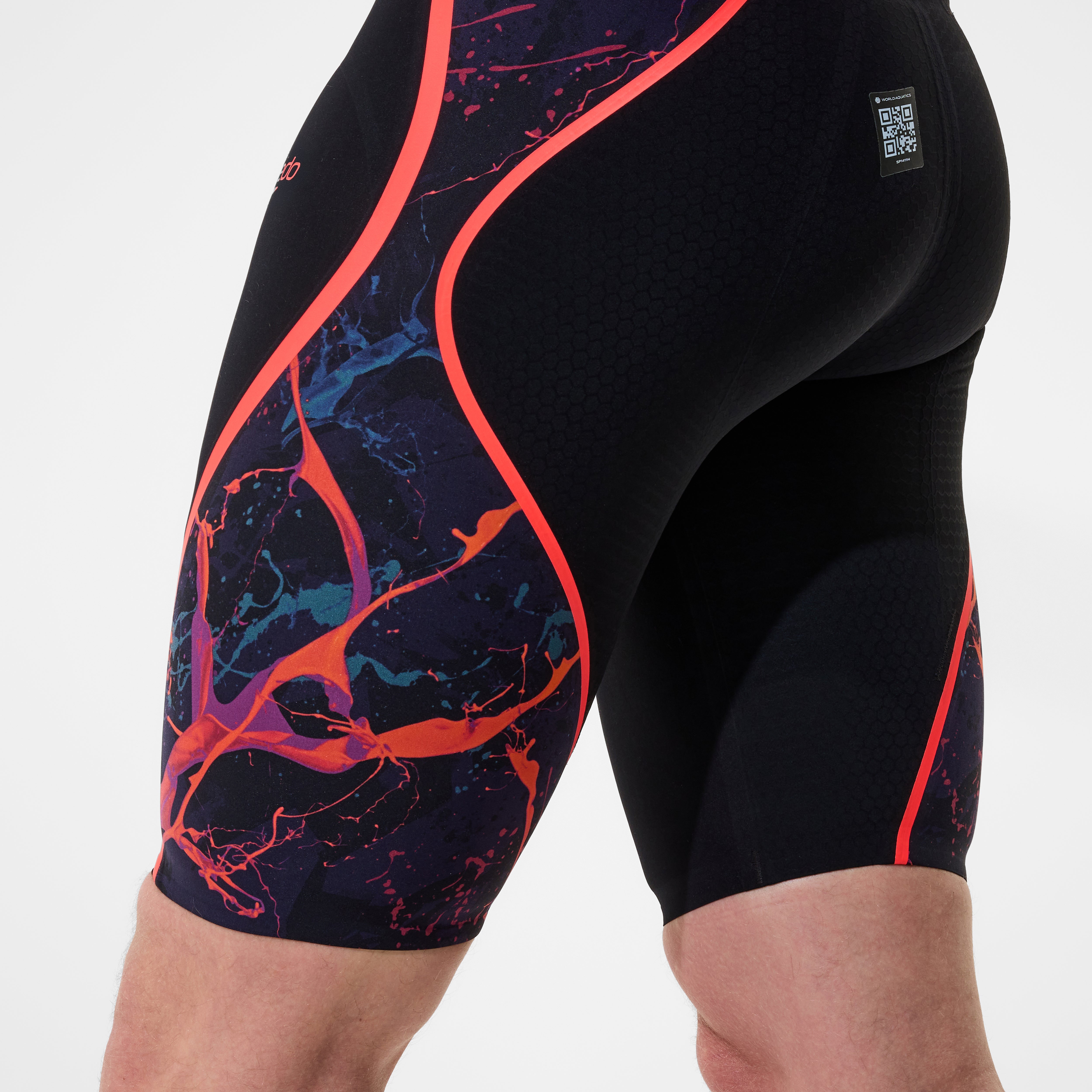 Men's Fastskin LZR Pure Intent 2.0 Printed Jammer Black/Red | Speedo