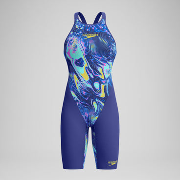 Women's Fastskin LZR Pure Valor 2.0 Openback Kneeskin Blue/Navy