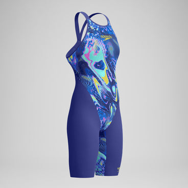 Women's Fastskin LZR Pure Valor 2.0 Openback Kneeskin Blue/Navy