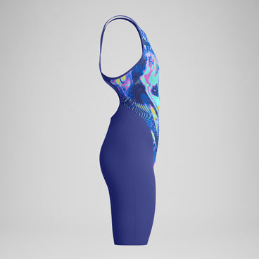 Women's Fastskin LZR Pure Valor 2.0 Openback Kneeskin Blue/Navy