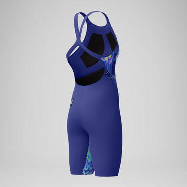 Women's Fastskin LZR Pure Valor 2.0 Openback Kneeskin Blue/Navy