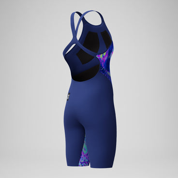 Women's Fastskin LZR Pure Valor 2.0 Openback Kneeskin Blue/Navy