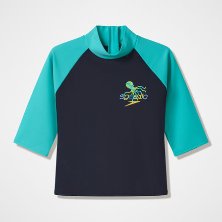 Infants Printed Long Sleeve Rashguard Black/Blue