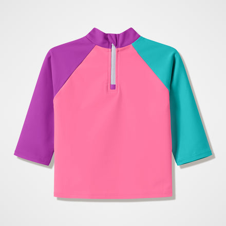 Infants Long Sleeve Rashguard Pink/Blue