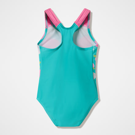 Infant Girls Placement Swimsuit Turquoise/Pink