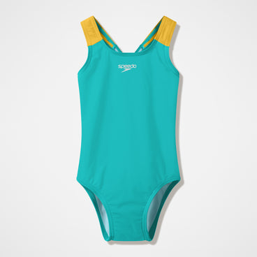 Infant Girls Medalist Swimsuit Turquoise