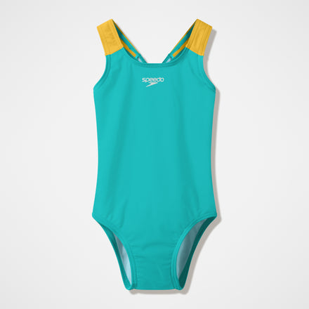 Infant Girls Medalist Swimsuit Turquoise