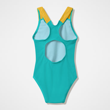 Infant Girls Medalist Swimsuit Turquoise