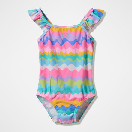 Infant Girls Ruffle Swimsuit Pink/Green
