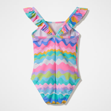 Infant Girls Ruffle Swimsuit Pink/Green
