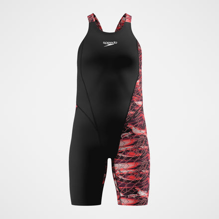 Girls Fastskin LZR HyperPro Printed Kneeskin Black/Red