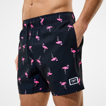 Men's Redondo Edge Printed Swim Shorts Black