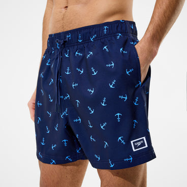 Men's Redondo Edge Printed Swim Shorts Navy