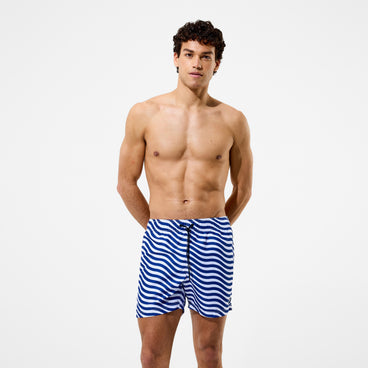 Men's Redondo Edge Printed Swim Shorts Blue/White
