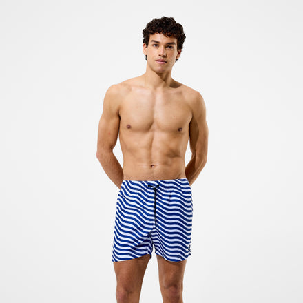 Men's Redondo Edge Printed Swim Shorts Blue/White