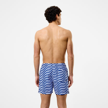 Men's Redondo Edge Printed Swim Shorts Blue/White
