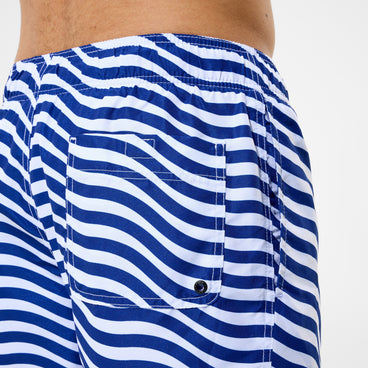 Men's Redondo Edge Printed Swim Shorts Blue/White