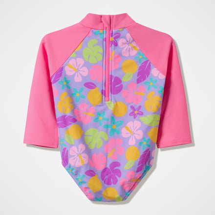 Infant Girls Long Sleeve Swimsuit Pink
