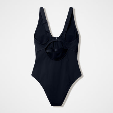 Women's Sculpture Butterfly Back Cheeky Swimsuit Black