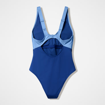 Women's Sculpture Butterfly Back Cheeky Swimsuit Blue