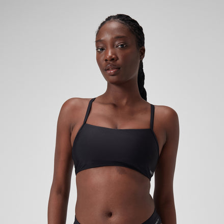 Women's Racerback Crop Top Dark Grey