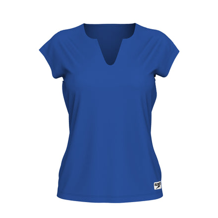 Female Short Sleeve Crew Neck Blue