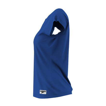 Female Short Sleeve Crew Neck Blue