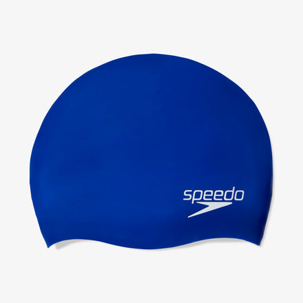 Bonnet en silicone couleur unie pour juniors, bleu