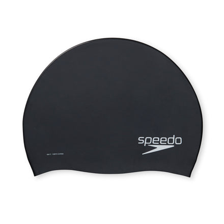 Adult Solid Silicone Cap Black