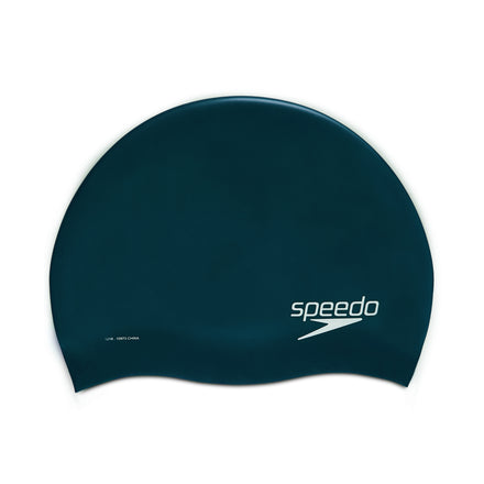 Bonnet en silicone couleur unie pour adultes, bleu
