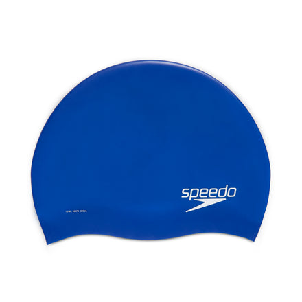 Adult Solid Silicone Cap Denim Blue